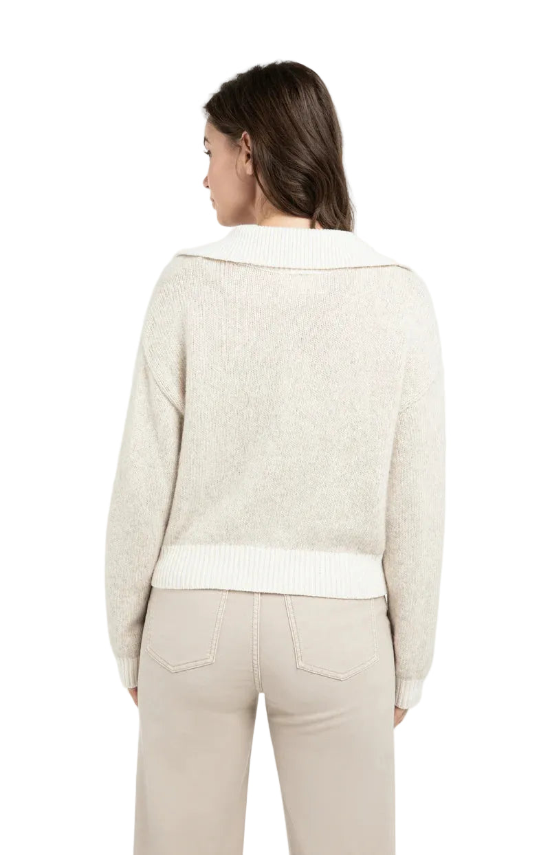 YAYA Womens Knitted Sweater Heather Grey Dessin