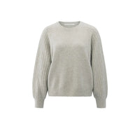 YAYA Womens Sweater 01-000410-509 Brownish Grey Melange