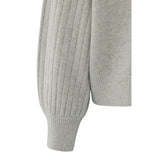 YAYA Womens Sweater 01-000410-509 Brownish Grey Melange