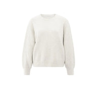 YAYA Womens Sweater 01-000410-509 White Melange