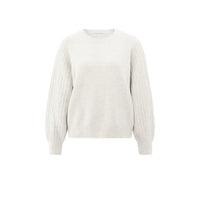YAYA Womens Sweater 01-000410-509 White Melange