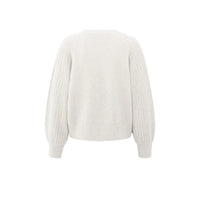 YAYA Womens Sweater 01-000410-509 White Melange