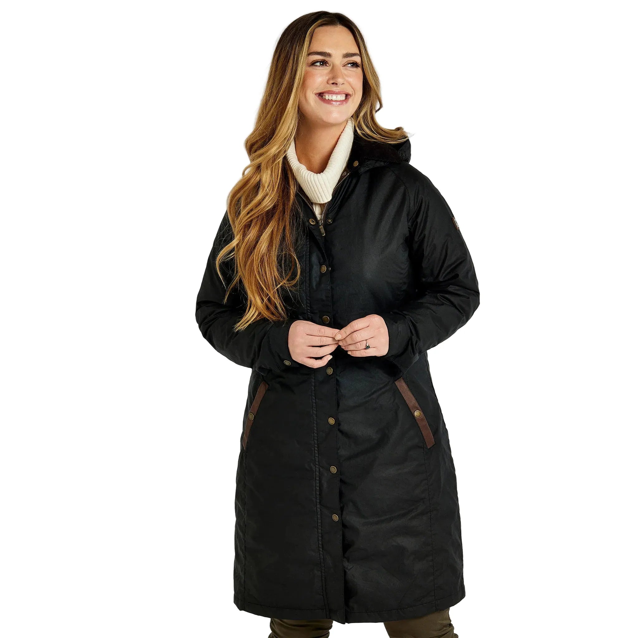 Dubarry Womens Wax Coat Redington Black