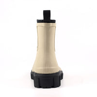 Lazy Dogz women's cream slip-on wellington boots