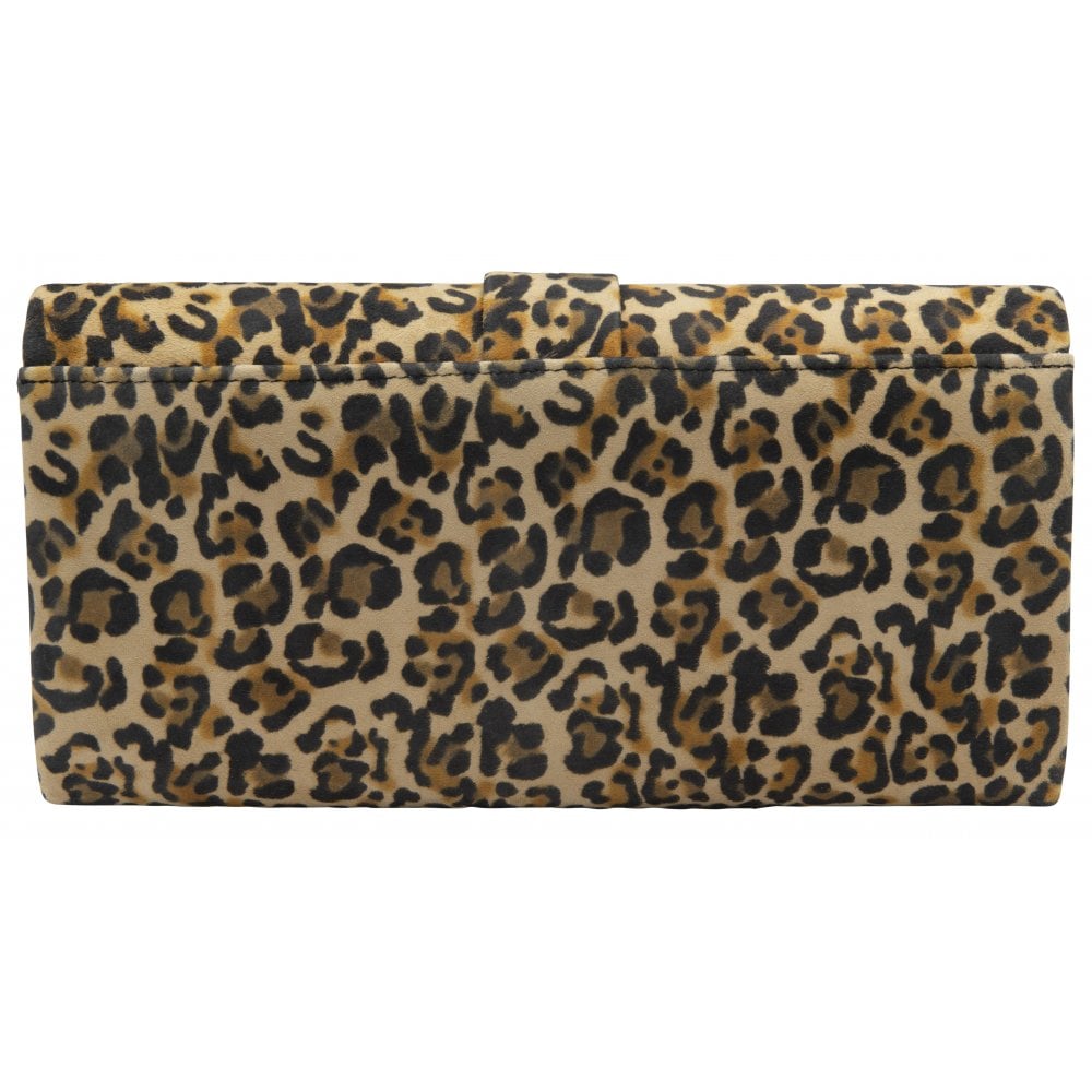Lotus Womens Clutch Bag Aletta Leopard Suede