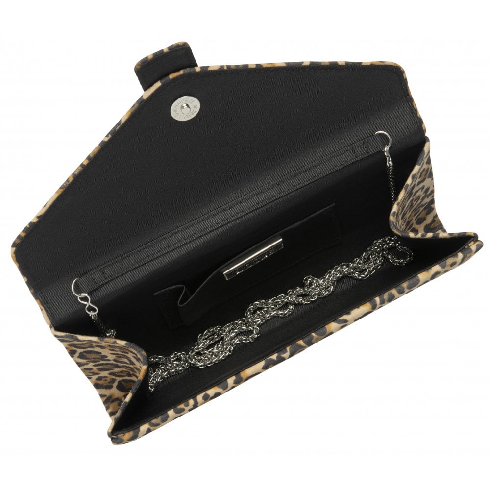 Lotus Womens Clutch Bag Aletta Leopard Suede