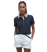 Barbour Womens Top Malvern Navy/Hessian