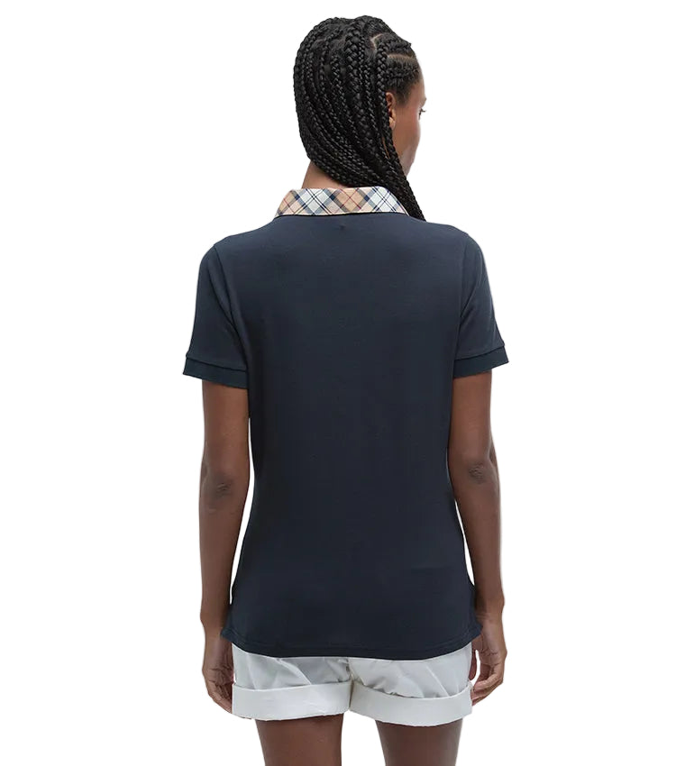 Barbour Womens Top Malvern Navy/Hessian
