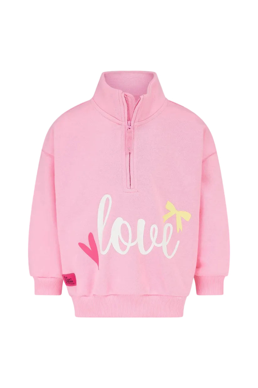 Lighthouse Girls Half Zip Luna Fluro Pink