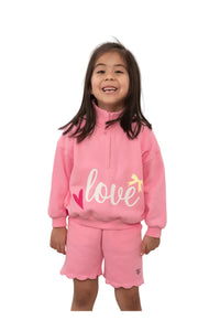 Lighthouse Girls Half Zip Luna Fluro Pink