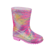 LJ & R Girls Wellington Mermaid Pink