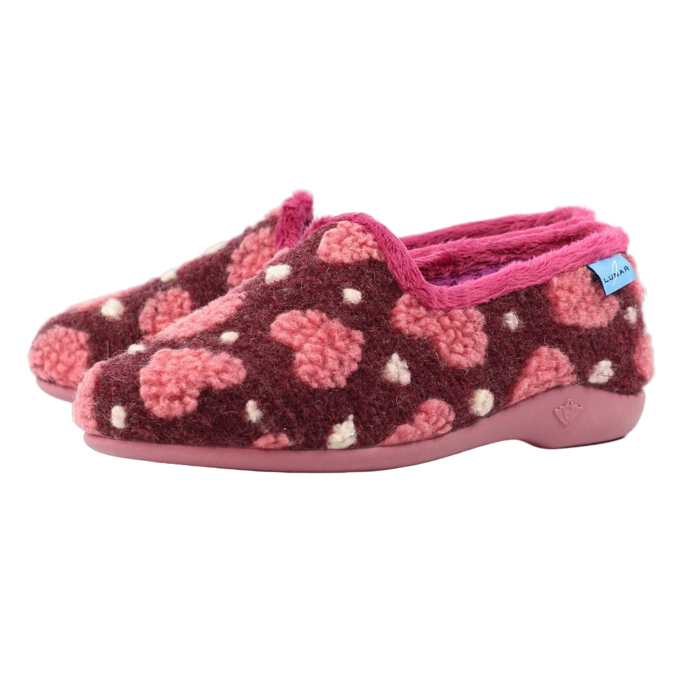 Lunar Womens Slipper Minnie Burgundy
