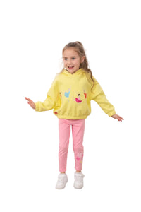 Lighthouse Girls Leggings Mollie Fluro Pink & Bow
