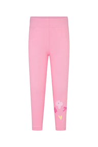 Lighthouse Girls Leggings Mollie Fluro Pink & Bow