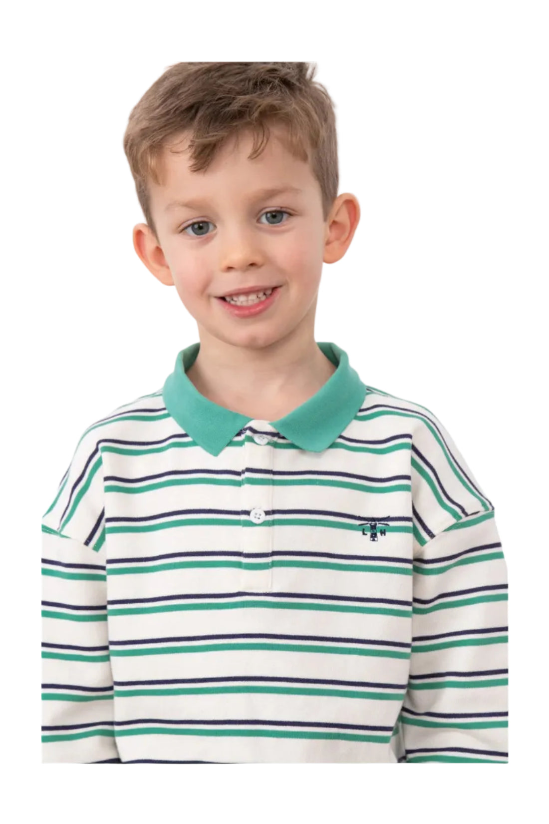 Lighthouse boys' navy and green top