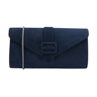 Lotus Womens Clutch Bag Aletta Navy Suede