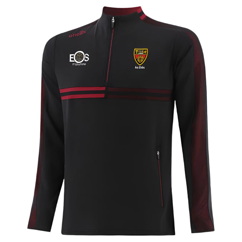 O’Neills Adults Top Down GAA Nepal Brushed ½ Zip Black/Red