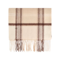 Dubarry New Ross Check Pattern Scarf Oat