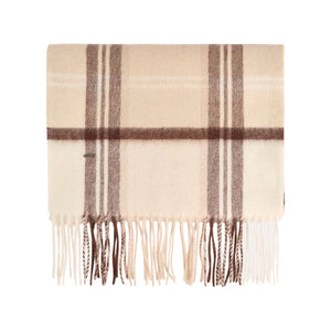 Dubarry New Ross Check Pattern Scarf Oat