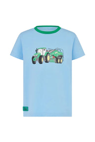 Lighthouse Boys T-Shirt Oliver Green Tractor & Baler