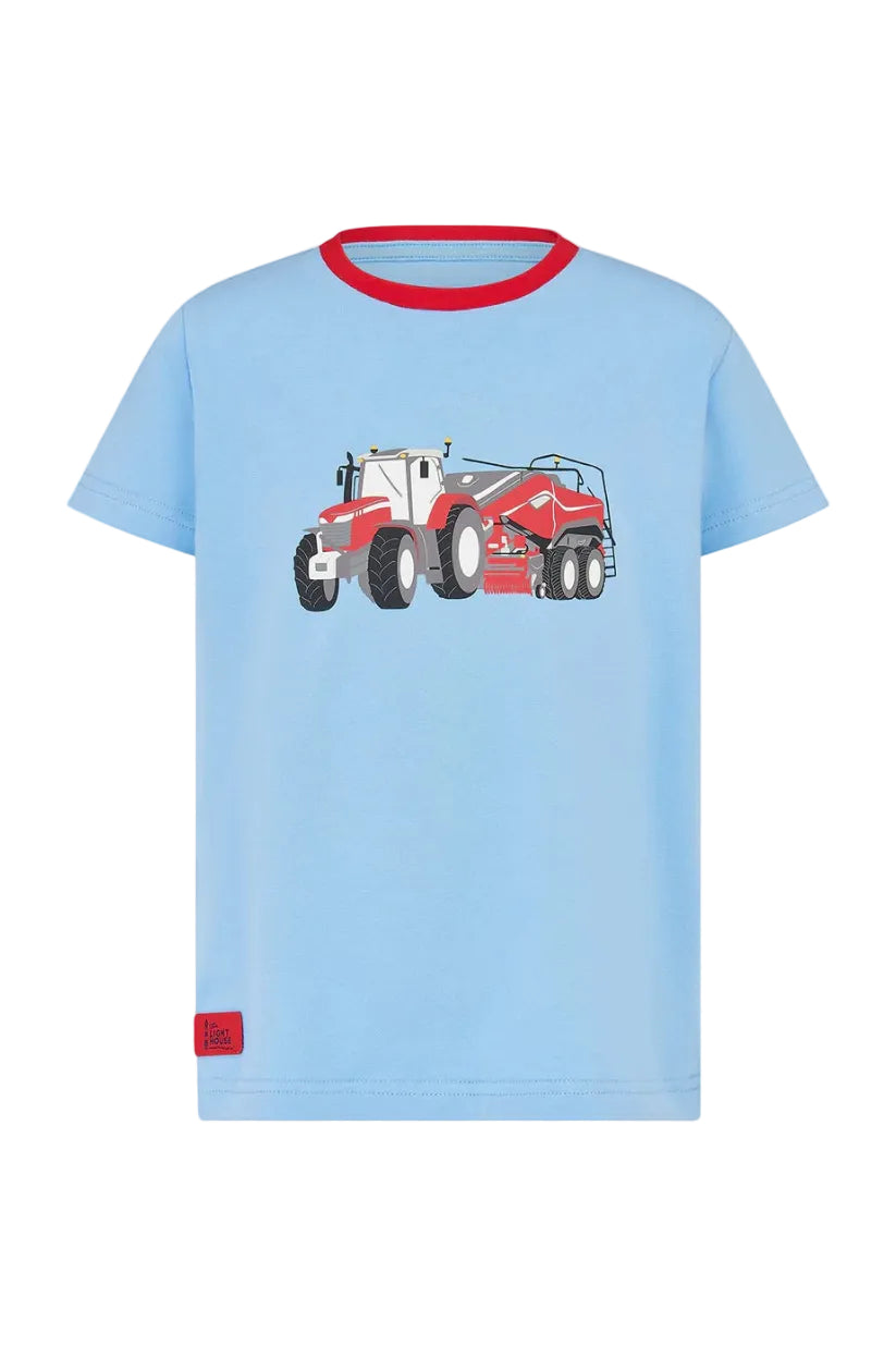 Lighthouse Boys T-Shirt Oliver Red Tractor & Baler