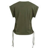 Yaya Womens Top With Cords Army Green