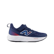 New Balance kids' navy and red trainer