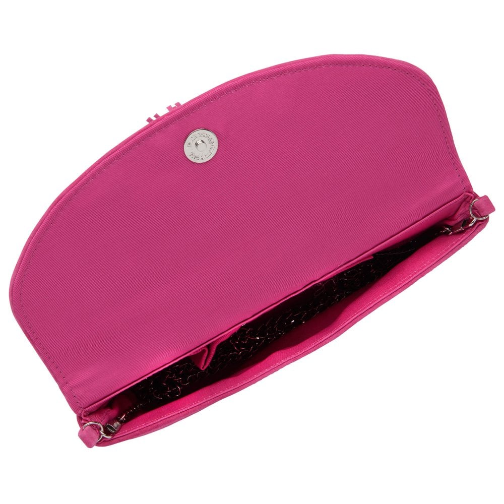 Lotus Womens Clutch Bag Rose Pink Suede