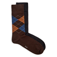 Tommy Hilfiger men's brown and chocolate cotton socks