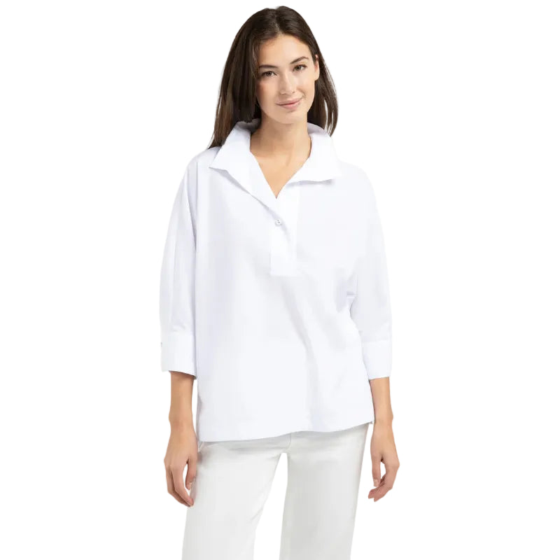YAYA Womens Blouse 01-701358-603 Pure White