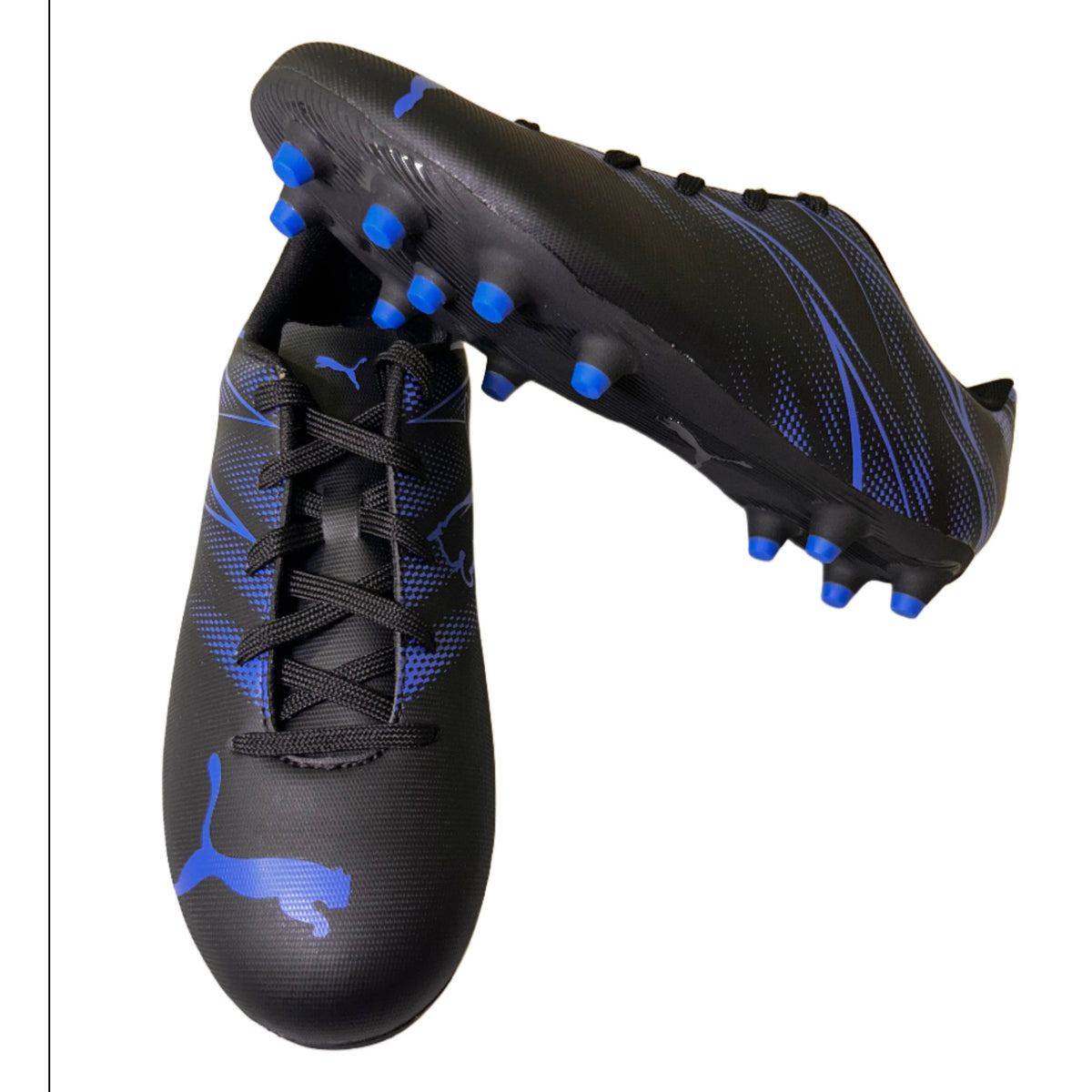 Puma Kids Football FG/AG Boot Attacanto Black/Bluemazing