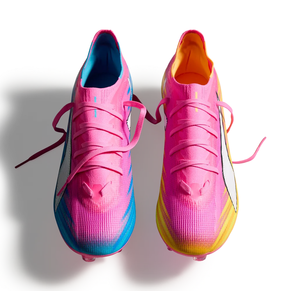 Puma Mens Football Boot Ultra 6 Play Match FG/AG Poison Pink/White Sun Stream