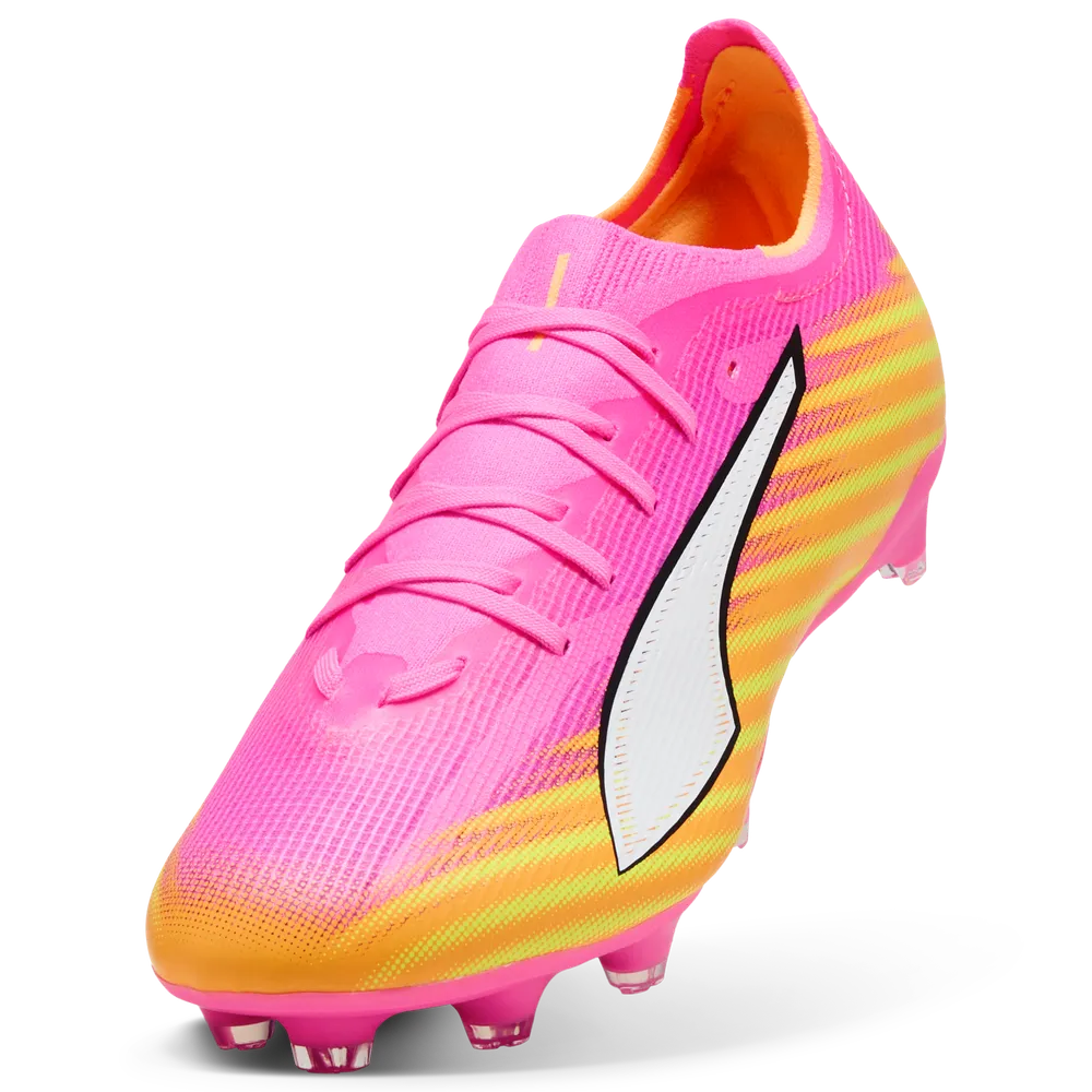 Puma Mens Football Boot Ultra 6 Play Match FG/AG Poison Pink/White Sun Stream