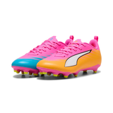 Puma Kids Football Boots Ultra 6 Play FG/AG Poison Pink/White Sun Stream