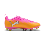 Puma Kids Football Boots Ultra 6 Play FG/AG Poison Pink/White Sun Stream