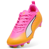 Puma Kids Football Boots Ultra 6 Play FG/AG Poison Pink/White Sun Stream