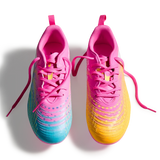 Puma Kids Football Boot Future 9 Play FG/AG Poison Pink/Sun Stream Briaqua