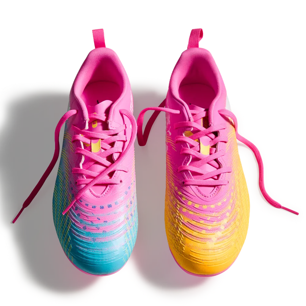 Puma Kids Football Boot Future 9 Play FG/AG Poison Pink/Sun Stream Briaqua