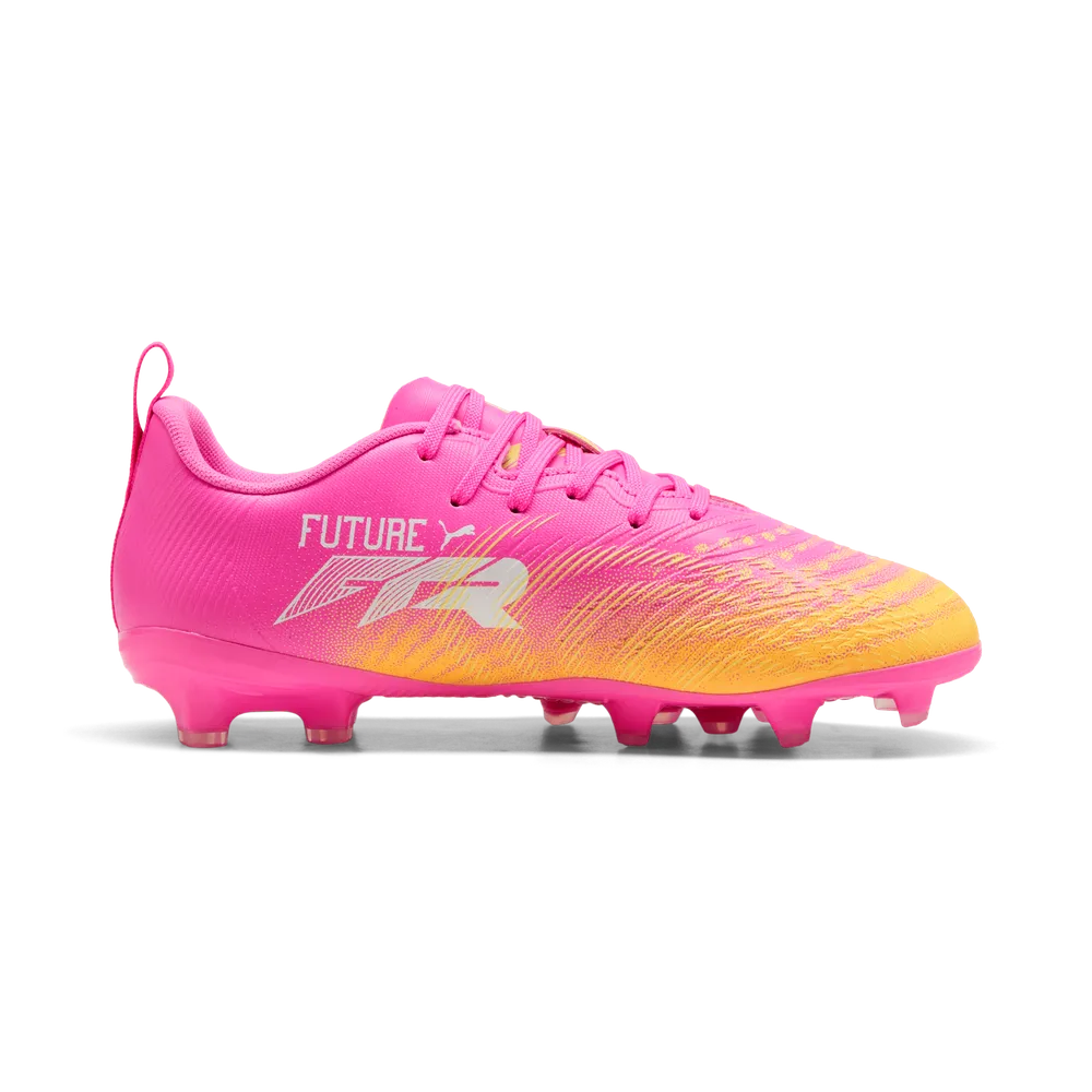 Puma Kids Football Boot Future 9 Play FG/AG Poison Pink/Sun Stream Briaqua