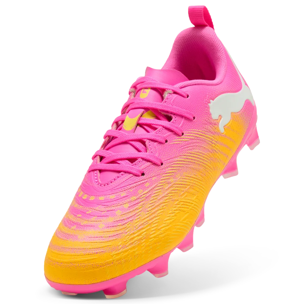 Puma Kids Football Boot Future 9 Play FG/AG Poison Pink/Sun Stream Briaqua