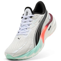 Puma Mens Trainer Velocity Nitro 4 Hyrox White-Mint Melt-Glowing Red