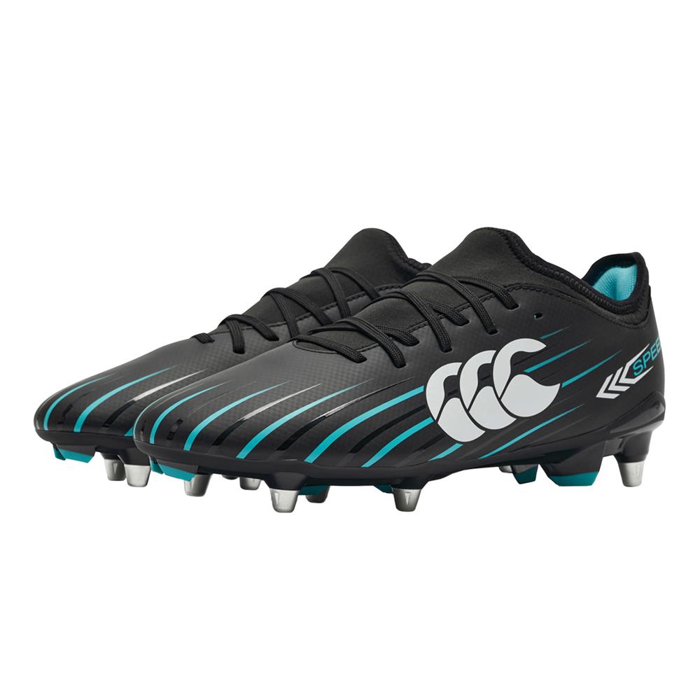 Canterbury men's black soft-ground rugby boot