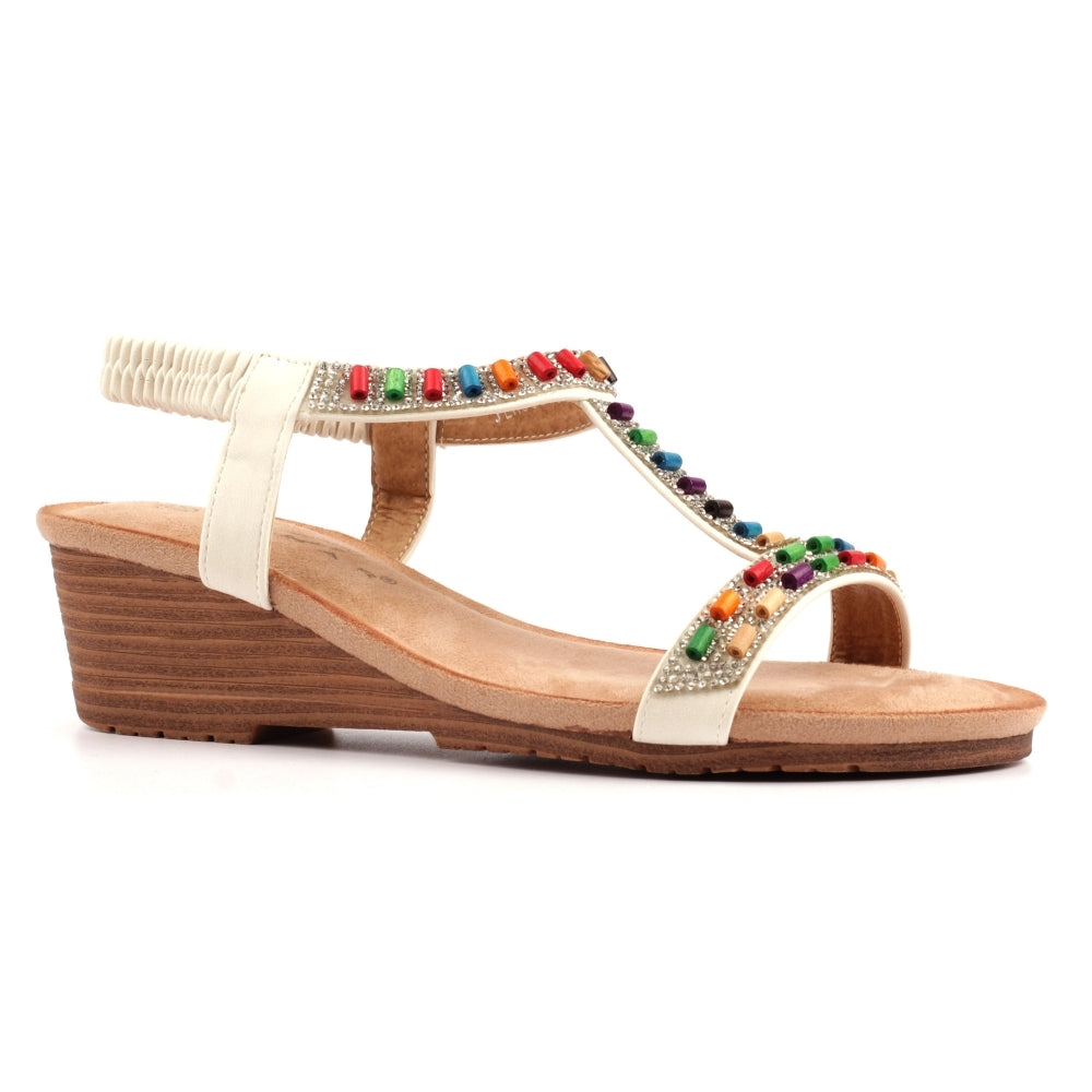 Lunar Womens Sandal JLH566 Reese White