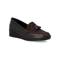 Rieker women's brown patent slip-on shoe