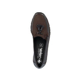 Rieker women's brown patent slip-on shoe