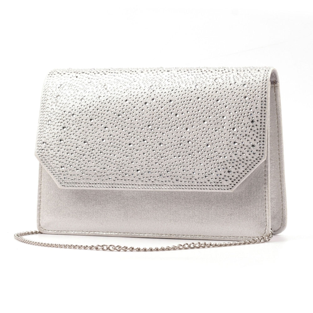 Lunar Womens Clutch Bag Rihanna Silver