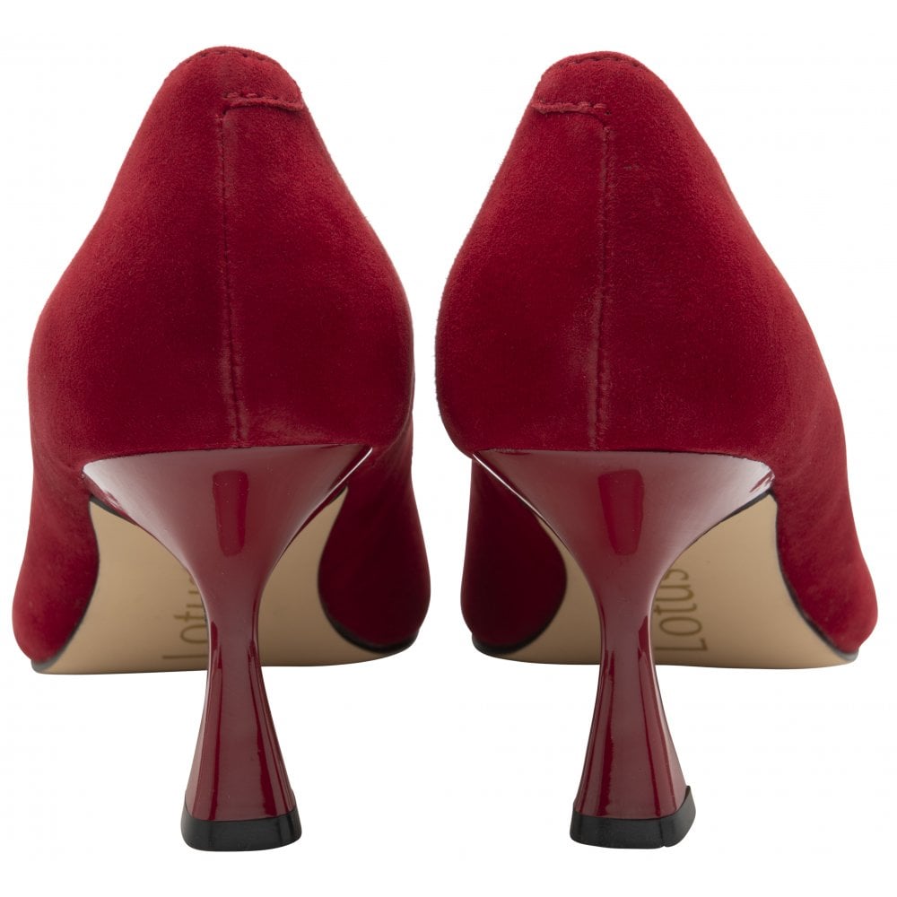 Lotus Womens Court Shoe Henley Ruby Suede