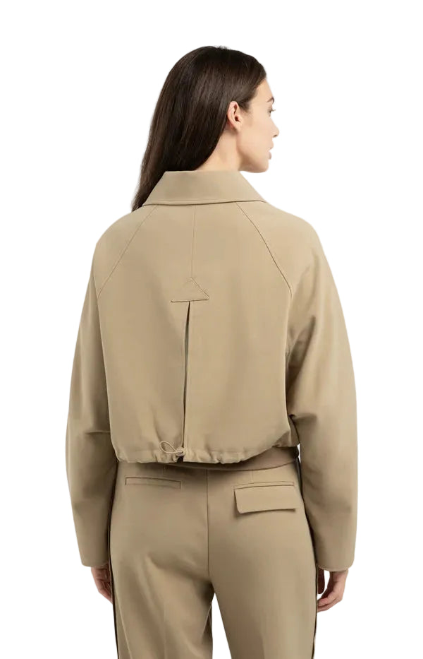 Yaya Womens Short Oversized Jacket Khaki Green