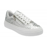 Lotus women's silver lace-up trainer