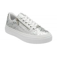 Lotus women's silver lace-up trainer